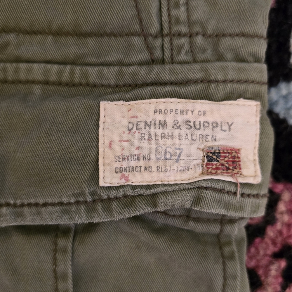 🔥🔥y2k Ralph Lauren Demin And Supply Men's Cargo Pants Olive Green🔥🔥34w 32L - Picture 2 of 8